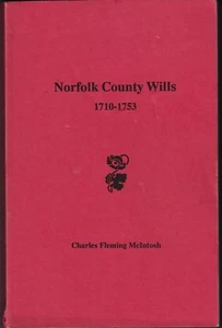 Norfolk County Wills 1710 - 1753 Charles Fleming McIntosh - Picture 1 of 3