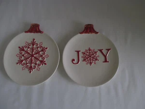 Grasslands Road 2 Christmas Ornament Shaped Plates Snowflake and Joy - Picture 1 of 7