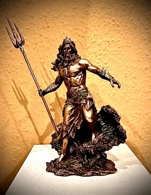 Poseidon Figur griechische Mythologie der Gott des Meeres - Bild 1 von 2