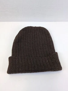 Braune gerippte Beanie - Bild 1 von 3