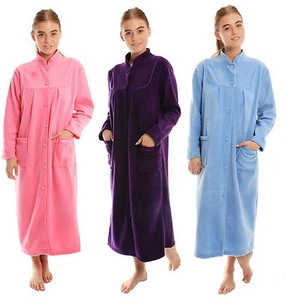 Damas Cálido Lanza Mangas Largas Botones y Bolsillos Frontal Suave Vestido Chaqueta - Imagen 1 de 4