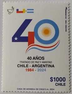 Chile 2024 40 años Tratado de Paz y Amistad Chile - Argentina MNH - Picture 1 of 1