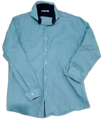 Camisa Isaac Mizrahi Niños Talla 18-20 Verde Menta 100% Algodón Calce Ajustado Camisa de Vestir Foto 1 de 4