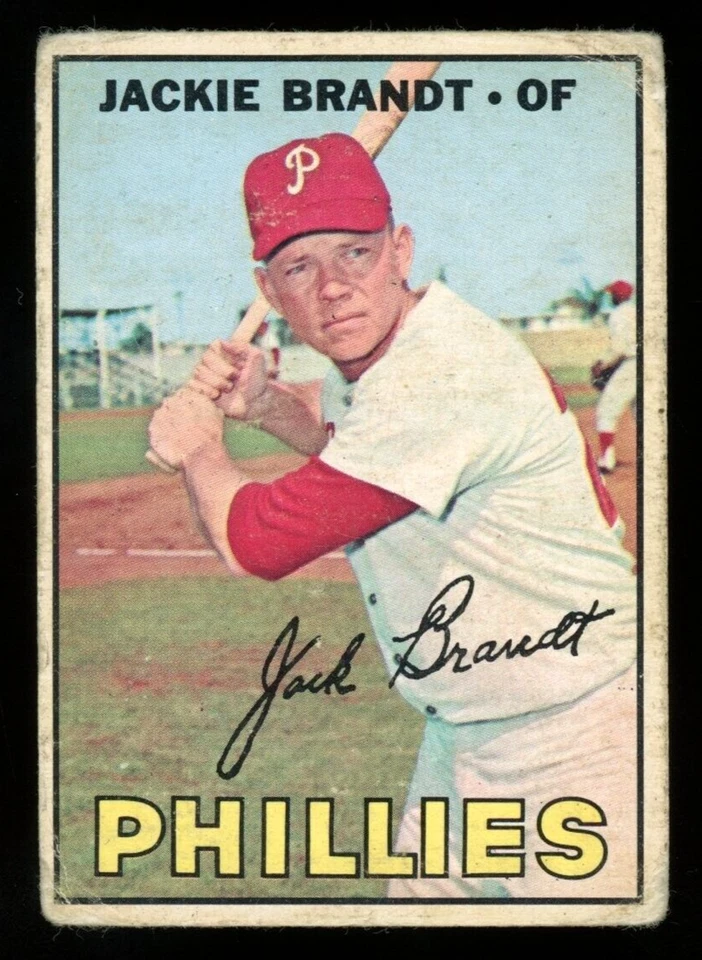 1967 TOPPS OPC O PEE CHEE MLB BASEBALL #142 Jackie Brandt VG Phillies Card - Image 1 of 2