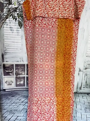 Colcha étnica vintage Kantha QUEEN cobertor boho 1 peça capa de cama colcha lance - Imagem 1 de 4
