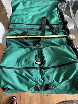 VINTAGE NAUTICA sailing  Garment Luggage heavy Leather Canvas - Image 1 of 4