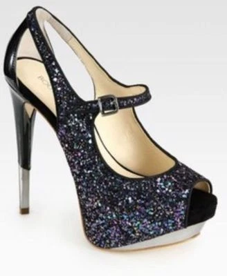 Boutique 9 Nickeya фиолетовый блестящий заглянуть носок платформе насос размер - Изображение 1 из 4