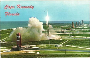 Florida Luftaufnahme Cape Kennedy Martins Titanensprengung Vintage Postkarte - Bild 1 von 2