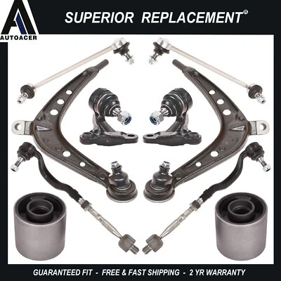 Kit completo de brazo de control de suspensión delantera 10 piezas para BMW E46 325xi 330xi 2001-05 Foto 1 de 4