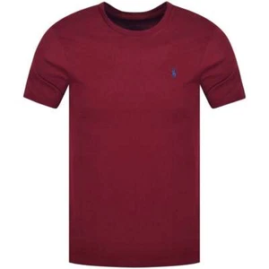 Polo Ralph Lauren Custom Fit Crew Neck Short Sleeve T-Shirt, Wine, (Blue Pony, S - Picture 1 of 3