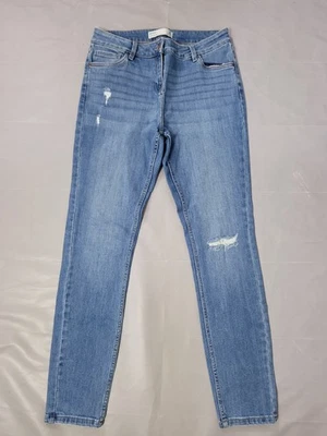Next Jeans Size 14 L Skinny Mid Rise Soft Comfort Stretch - Image 1 of 4