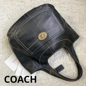 Vintage Coach Legacy Ergo 10744 BIG Leder Tasche schwarz H29 x B33 cm - Bild 1 von 10