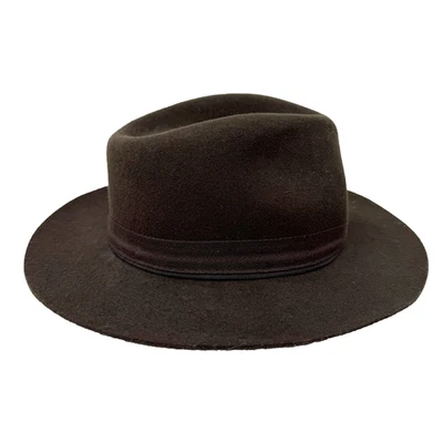 Biltmore para Madewell Fedora verde oscuro 100 % fieltro lana talla mediana/grande Foto 1 de 4