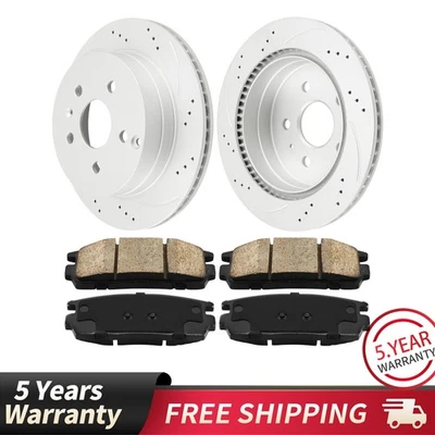 Kit de frenos ranurados perforados traseros para Chevy Equinox GMC Terrain 55178 2010-2017 Foto 1 de 4