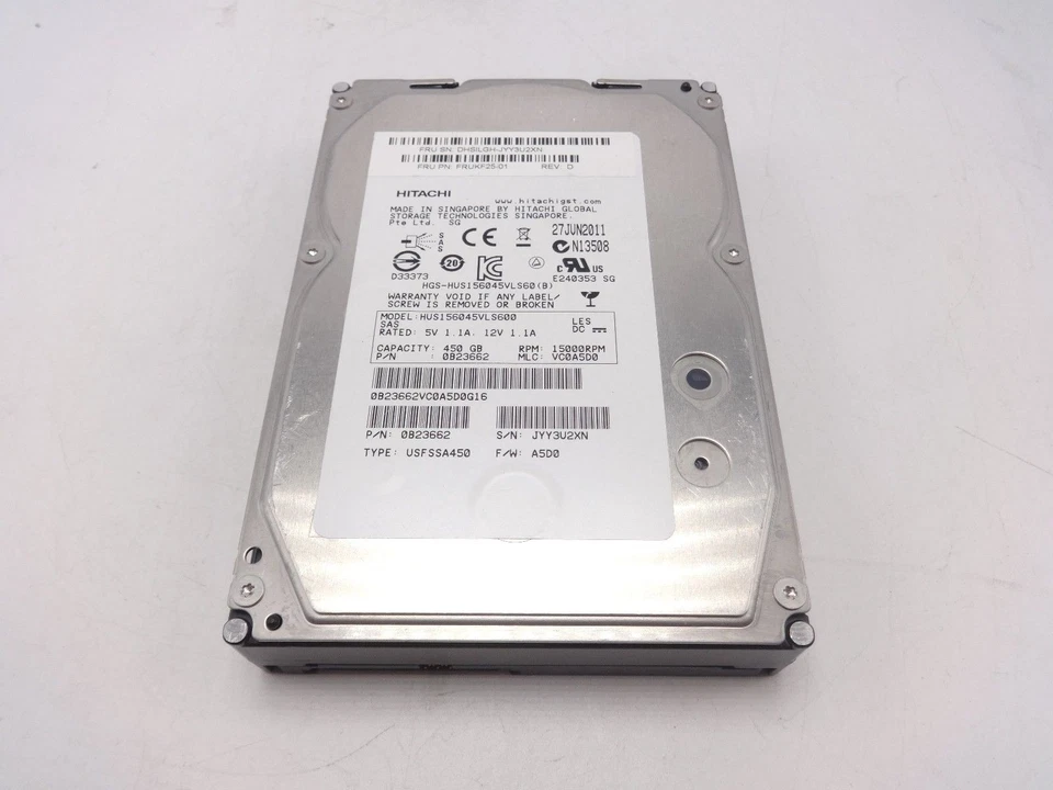 Emc FRUKF25-01 450GB 10K 3.5" SAS Drive No Tray HUS156045VLS600 - Image 1 of 2