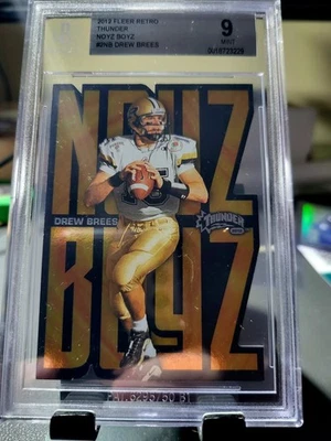 2012 Fleer Retro 1998-99 Skybox Noyz Boyz Drew Brees #2NB BGS 9 MINT tough  - Image 1 of 2
