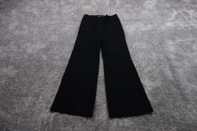 Maeve Pants Womens 8 Black Wide Leg Linen Blend High Rise Stretch - Image 1 of 4