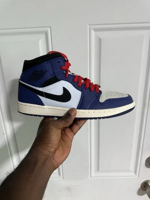 Jordan 1 Mid Azul Real Foto 1 de 4