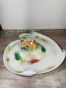 Franz Collection Porcelain By the Sea Centerpiece Platter Tealight Dish - Picture 1 of 6