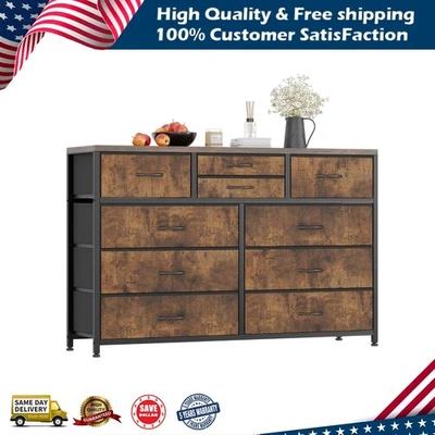 For 55'' TV Stand Dresser for Bedroom Chest of Drawers Wood Top Storage Cabinet - Image 1 of 4