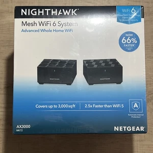 Router NETGEAR Nighthawk Advanced Toda la Casa Malla WiFi 6 Sistema MK72 AX3000 NUEVO - Imagen 1 de 5
