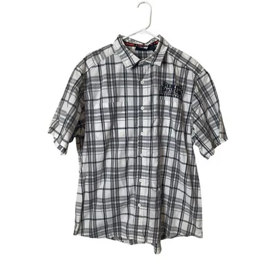 Camisa a Cuadros Harley-Davison HD Performance s/s Botón Delantero Gris Para Hombre Talla XL E Foto 1 de 4