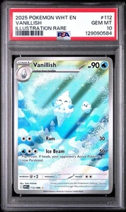 Pokemon: Vanillish 112/086 Scarlet Violet SV White Flare English PSA 10 Pop 20 - Picture 1 of 2