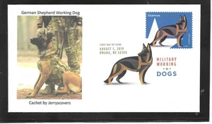 MILITARY WORKING DOG FDC 2019 OMAHA, NEBRASKA JERRY'S COVERS ONLY 1 MADE - Picture 1 of 1