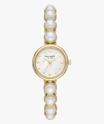 Kate Spade Watch MONROE Women's Gold With Pearls NWT Beautiful Retail $268 - Image 1 of 4