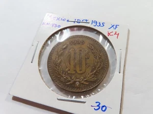 K4 Mexico 1935 10 Centavos XF - Picture 1 of 2