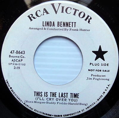 Linda Bennett Promo 45 This Is The Last Time Rca Victor Étiquette - Photo 1/2