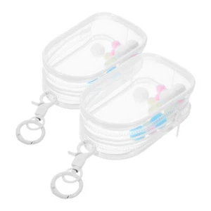 2pcs Clear PVC Doll Display Case with Zipper Closure High Transparency for Home - Picture 1 of 12