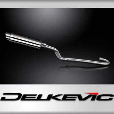 Silenciador redondo de aço inoxidável Yamaha XT500 TT500 1977-1981 escape completo 14" - Imagem 1 de 4