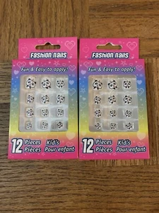 Fashion Nails Press On Kids 12 Pieces 2 Boxes - Picture 1 of 5