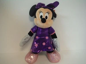 TY BEANIE BABIES BUDDIES SPARKLE~MINNIE~12"~VESTITO VIOLA~(MICKEY)~NUOVO~2014~MWMT - Foto 1 di 9