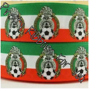El Tri México Equipo de Fútbol 1" ancho cinta grosgrain 19 yardas anuncio - Imagen 1 de 1