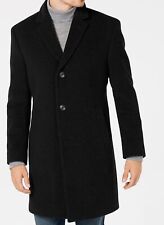 Nautica Men's Regular Fit Wool/cashmere Blend Solid Overcoat 42l Black
