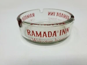 Vintage Ramada Inn Welcome Home Clear Ashtray - Picture 1 of 3