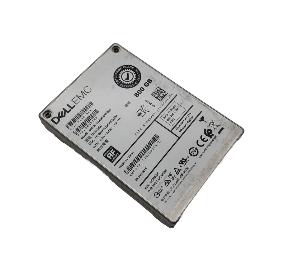 Dell EMC 0B35123 - 800 GB SAS SSD - HUSMR3280ASS204 - 12 Gbps 512e Server SSD - Bild 1 von 1
