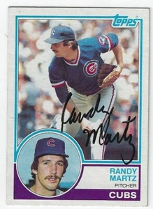 Signed RANDY MARTZ Chicago Cubs Autographed 1983 Topps Card #22 w/COA - Picture 1 of 1