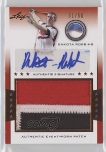 2013 Leaf Power Showcase Jersey Bronze /50 Dakota Robbins #PA-DR1 Patch Auto