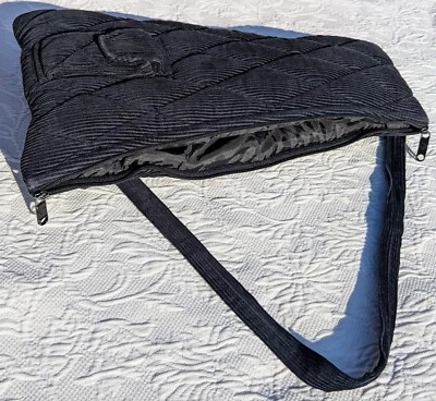 ✨ Mochila De Colección Ixchel Pana con Cremallera Grande Tubo de Vidrio Estuche Acolchado Bolso Hippie Foto 1 de 4