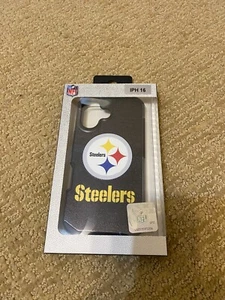 Office NFL Dual Layer Cover Case for Apple iPhone 16 - Pittsburgh Steelers - Picture 1 of 2