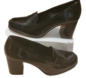 Michael Kors Black Patent Leather Penny Loafer Pumps Size 9.5, New - Picture 1 of 7