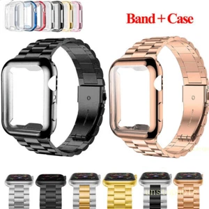 For Apple Watch Series 11 10 9 8 7 6 5 4 SE 3 49 45 Metal iWatch Strap Band Case - Picture 1 of 23
