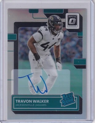 Travon Walker 2022 Panini Donruss Optic Silver Prizm Rated Rookie Rc Auto /125 - Image 1 of 2