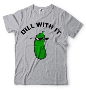 Divertida Camiseta Deal with it Pepino Comida Camiseta Regalo para Hermana Hermano Regalo - Imagen 1 de 11