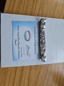 Silver925 Topaz Platinum Plated Bracelet - Picture 1 of 10