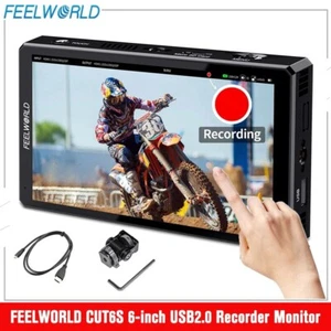 FEELWORLD CUT6S 6'' USB2.0 Recording Field Monitor 3G-SDI 4K HDMI Fr DSLR Camera - Picture 1 of 12