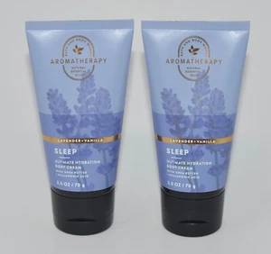 2 BATH & BODY WORKS SLEEP LAVENDER VANILLA CREAM HAND LOTION TRAVEL SIZE 2.5 OZ - Picture 1 of 6